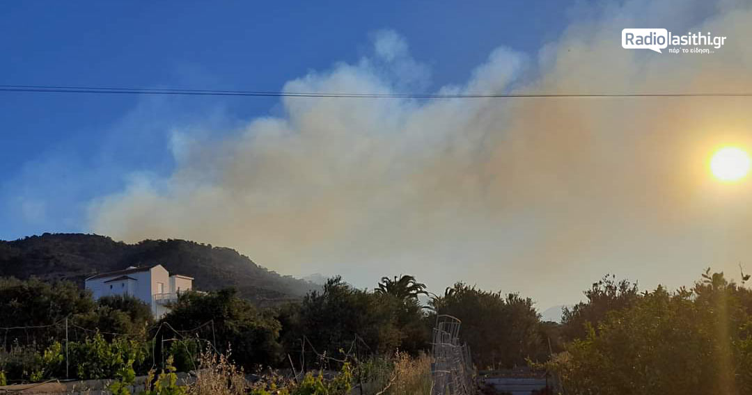 Επικίνδυνη πυρκαγιά με πολλά μποφόρ κοντά στα Σχινικάψαλα – Ταυτόχρονες εστίες σε Μάλες και Αμμουδάρες