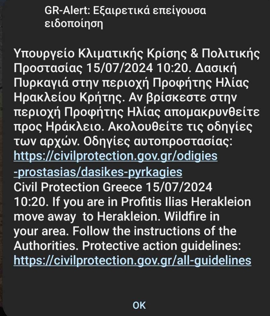 Προφήτης Ηλίας Φωτιά Ηράκλειο